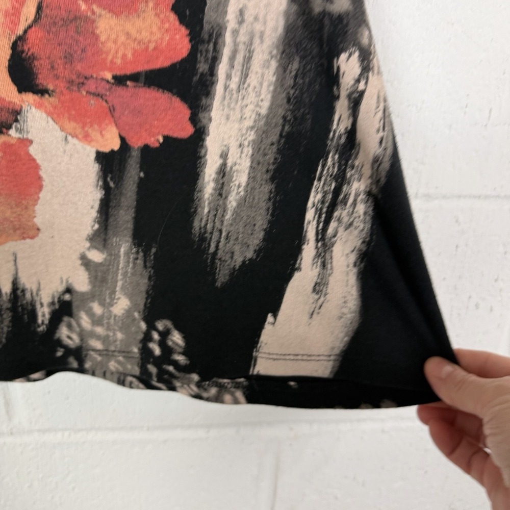 Jess & Jane Top Sparkly Gems Floral Bloom Core Artsy Art-to-Wear Maximalist 1X - Picture 8 of 13